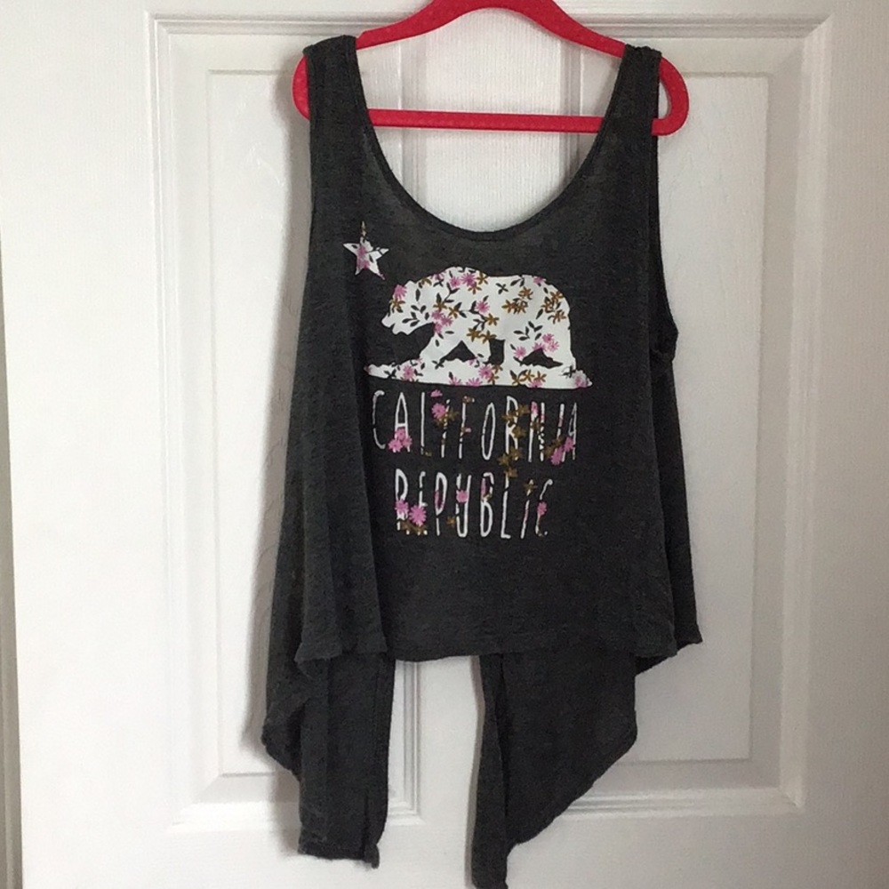 *3 for $18* Grey California Republic Tank Size S/M